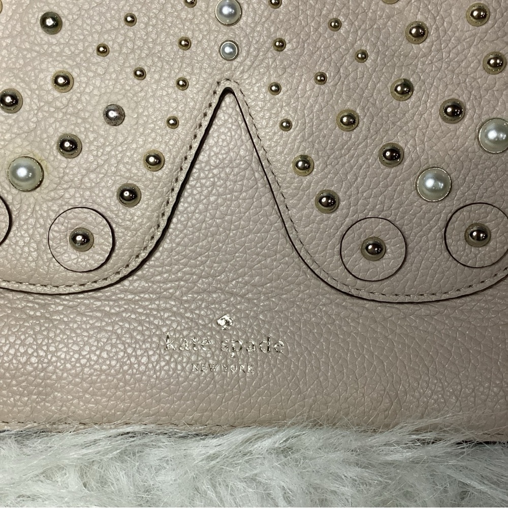 Kate Spade Gia Larchmont Ave Butterfly Leather Clutch Pouch  EUC Beautiful - Picture 2 of 8